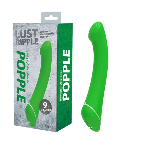 Chisa Novelties Lust Ripple Popple G Spot Vibrator Green CN 841089068 759746890689 Multiview.jpg