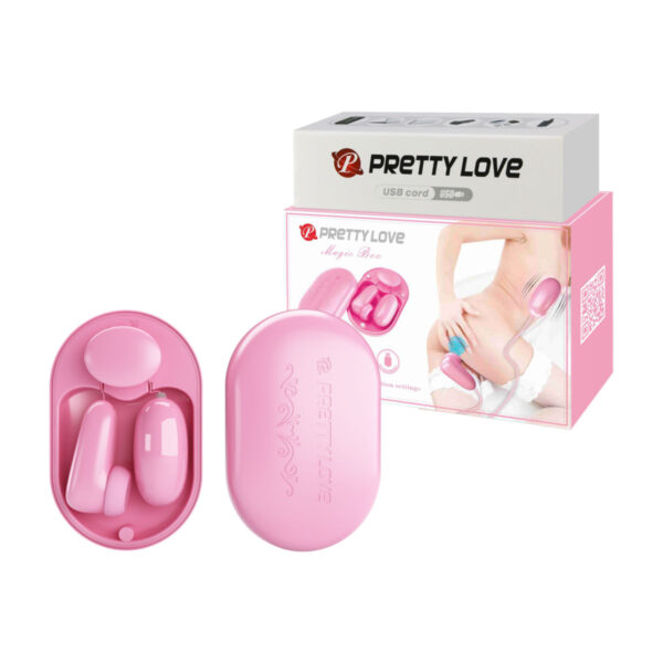 Pretty Love Magic Box Tapping Clitoral Stimulator and Egg Vibrator Pink BI 300055 6959532329650 Multiview.jpg