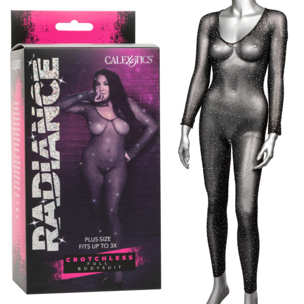 Calexotics Radiance Plus Size Crotchless Full Body Suit Black SE 3002 36 3 716770105059 Multiview.jpg