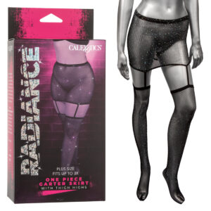 Calexotics Radiance Rhinestone One Piece Garter Skirt and Thigh Highs Plus Size 1X 3X Black SE 3001 55 3 716770107237 Multiview.jpg