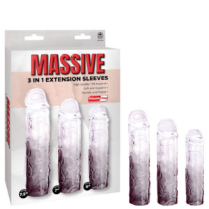 NMC Massive 3 in 1 Penis Extension Sleeves 3 Pack Smoke Clear FKQ018A000 041 4897078640476 Multiview.jpg