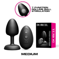 Dorcel – Geisha Plug Infinite Rolling Ball Butt Plug with Remote – Medium (Black)