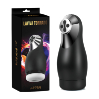 La Viva – Tornado Vibrating & Suction Male Toy (Black/White)