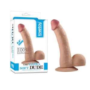 Lovetoy Ultra Soft Dude 8 point 8 inch Dong with Balls Light Flesh LV1082 6970260900195 Multiview.jpg