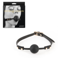 NS Novelties – Fetish & Fashion “Janice” Ball Gag (Black/Gold)