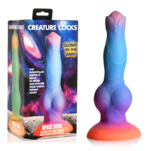 XR Brands Creature Cocks Space Cock Glow in the Dark Alien Silicone Dildo AH148 848518051400 Multiview.jpg