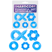 Excellent Power – Hardcore Powerful Assorted Cock-Ring Set (Blue)