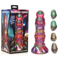 XR Brand – Creature Cocks “Larva” Silicone Ovipositor Dildo With Eggs (Multicoloured)